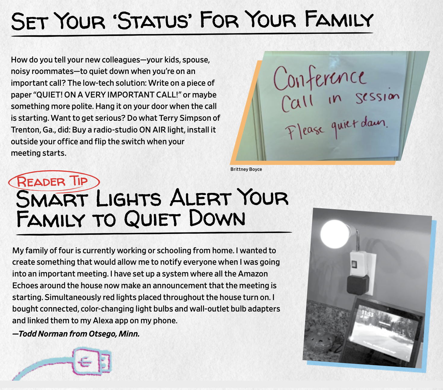 Set Your "Status" For your Family.